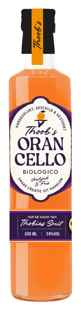 Gran Cello biologische citruslikeur met natuurlijke ingrediënten in glazen fles
